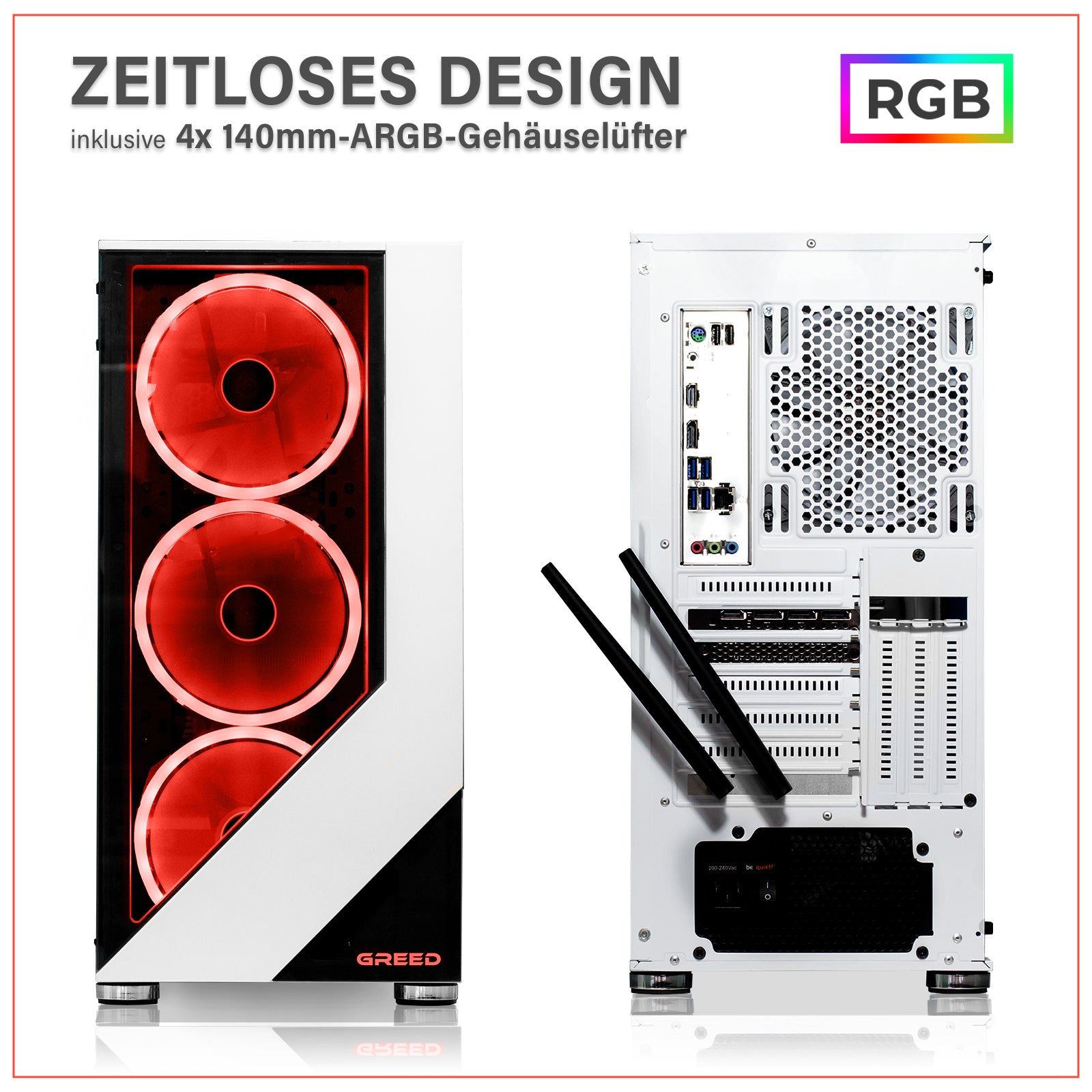 GREED® MK3 PRO - Gaming PC, Gaming Computer mit Intel Core i5 12400F + RTX 3060 GREED® MK3 PRO - Gaming PC, Gaming Computer mit Intel Core i5 12400F + RTX 3060